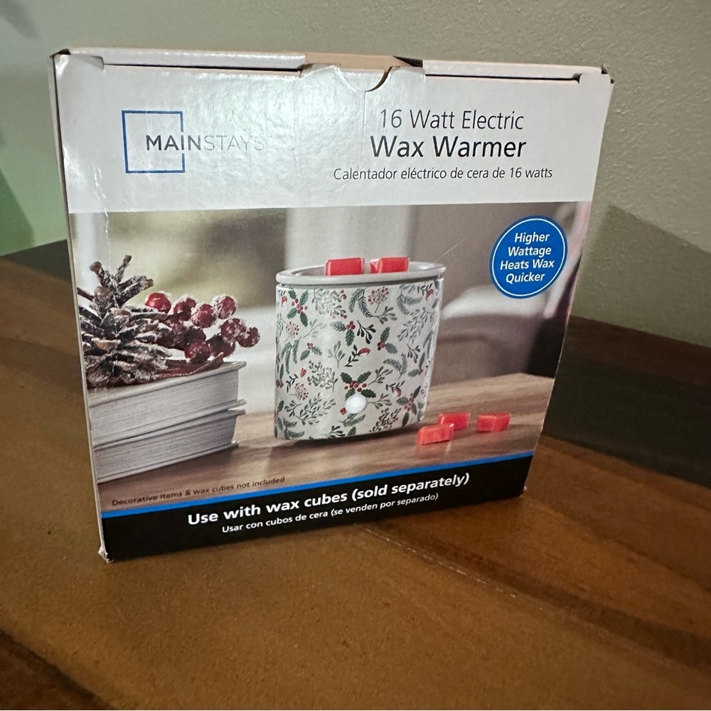 Mainstays 16W Electric Wax Warmer Holly Botanical Design Home Fragrance Decor - Picture 5 of 6